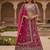 Pink Faux Georgette Wedding Wear Lehenga Choli
