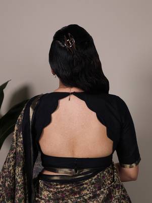 polyester viscose chanderi printed saree with zari weaving work 3