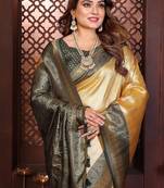 Yellow Color Zari Weaving Banarasi Tissue Silk Saree