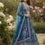 Sky Blue Faux Georgette Wedding Wear Lehenga Choli