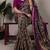 polyester viscose chanderi printed saree with zari weaving work
