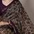 polyester viscose chanderi printed saree with zari weaving work
