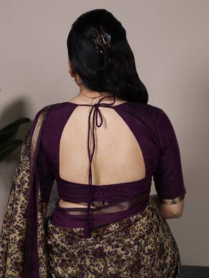 polyester viscose chanderi printed saree with zari weaving work 3