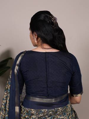 polyester viscose chanderi printed saree with zari weaving work 3