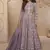 Blue georgette embroidered wedding wear lehenga style suit