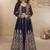 Lavender simmar silk embroidered wedding wear lehenga style suit
