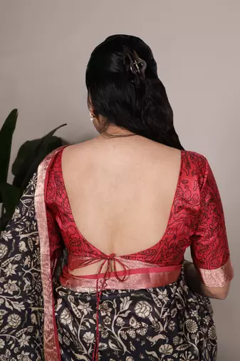 tussar art silk printed saree with viscose border