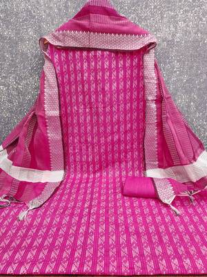 pink handloom cotton suit set 3
