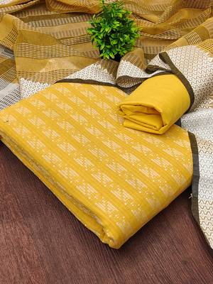 yellow handloom cotton suit set 2