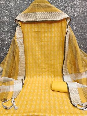 yellow handloom cotton suit set 3