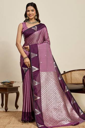soft litchi art silk banarasi art silk jacquard saree (amrapali-01-wine)