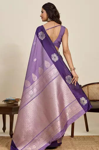 soft litchi art silk banarasi art silk jacquard saree (aamrapali-02-lavender)