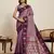 soft litchi art silk banarasi art silk jacquard saree (aamrapali-04-wine)
