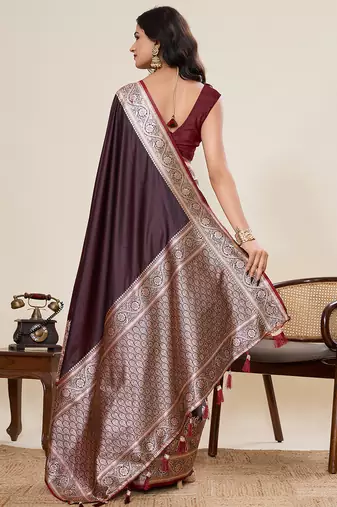 soft litchi art silk banarasi art silk jacquard saree (amar-gala-02-maroon)