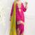 Pink chinon silk embroidered Palazzo salwar suit