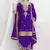 Violet chinon silk embroidered Palazzo salwar suit