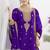 Violet chinon silk embroidered Palazzo salwar suit