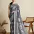 art silk fancy jacquard saree (flower-ball-01-grey)