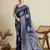 art silk fancy jacquard saree (flower-ball-01-navy)