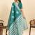 art silk fancy jacquard saree (flower-ball-02-green)