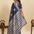 art silk fancy jacquard saree (flower-ball-02-navy)