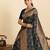 soft litchi art silk banarasi art silk jacquard saree (nayanthara-navy)