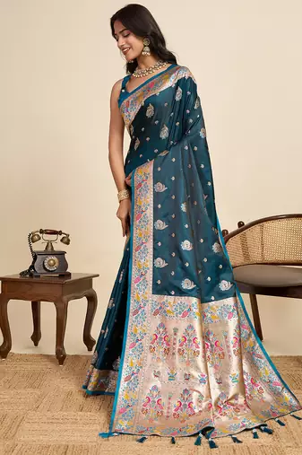 soft litchi art silk paithani jacquard saree (ragini-paithani-firoji)