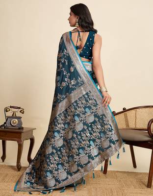 soft litchi art silk paithani jacquard saree (rajgharana-new-firoji) 3