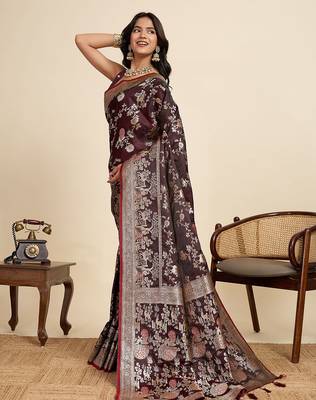 soft litchi art silk paithani jacquard saree (rajgharana-new-maroon) 2