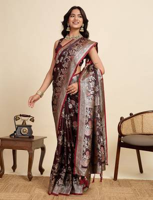 soft litchi art silk paithani jacquard saree (rajgharana-new-maroon) 4