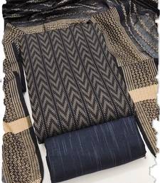 navy blue cotton jacquard salwar suit dress material