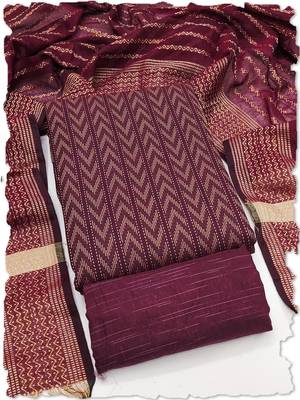 maroon cotton jacquard salwar suit dress material 1