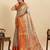 soft litchi art silk banarasi art silk jacquard saree (sayara-orange)