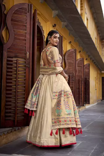 Shimmer Paithani Chaniya Choli with Zari Weaving Work