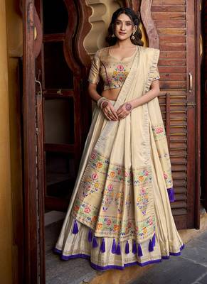 Shimmer Paithani Chaniya Choli with Zari Weaving Work 5