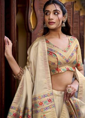 Shimmer Paithani Chaniya Choli with Zari Weaving Work 3