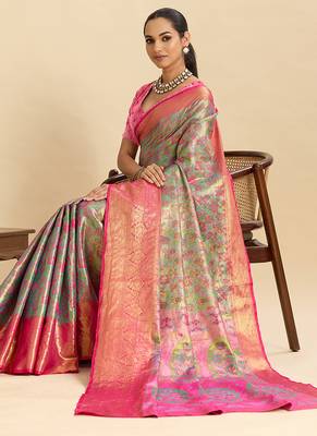 soft litchi art silk banarasi art silk jacquard saree (sayara-rani) 4