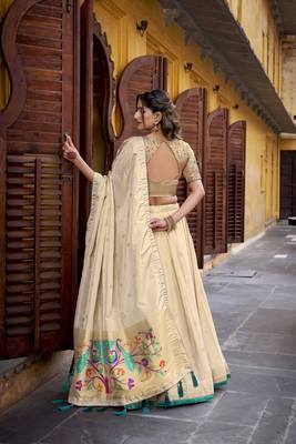 Shimmer Paithani Chaniya Choli with Zari Weaving Work 4