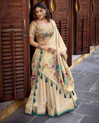 Shimmer Paithani Chaniya Choli with Zari Weaving Work 5