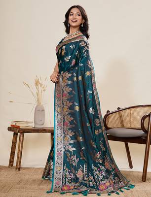 soft litchi art silk banarasi art silk jacquard saree (yesha-01-firoji) 2