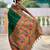 soft litchi art silk paithani jacquard saree (anuradha-paithani-green)