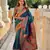 soft litchi art silk paithani jacquard saree (anuradha-paithani-teal-rama)