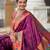 soft litchi art silk paithani jacquard saree (anuradha-paithani-wine)