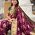 soft litchi art silk banarasi art silk jacquard saree (apurva-wine)