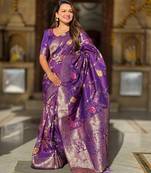 soft litchi art silk banarasi art silk jacquard saree (banarasi-1-wine)
