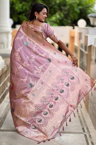 soft litchi art silk banarasi art silk jacquard saree (banarasi-2-lavender)