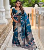 soft litchi art silk banarasi art silk jacquard saree (banarasi-2-morpich)