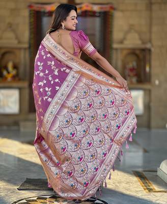 soft litchi art silk banarasi art silk jacquard saree (banarasi-4-onion) 3