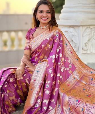 soft litchi art silk banarasi art silk jacquard saree (banarasi-4-onion) 4