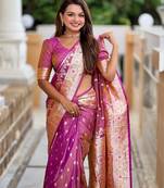 soft litchi art silk banarasi art silk jacquard saree (banarasi-7-onion)